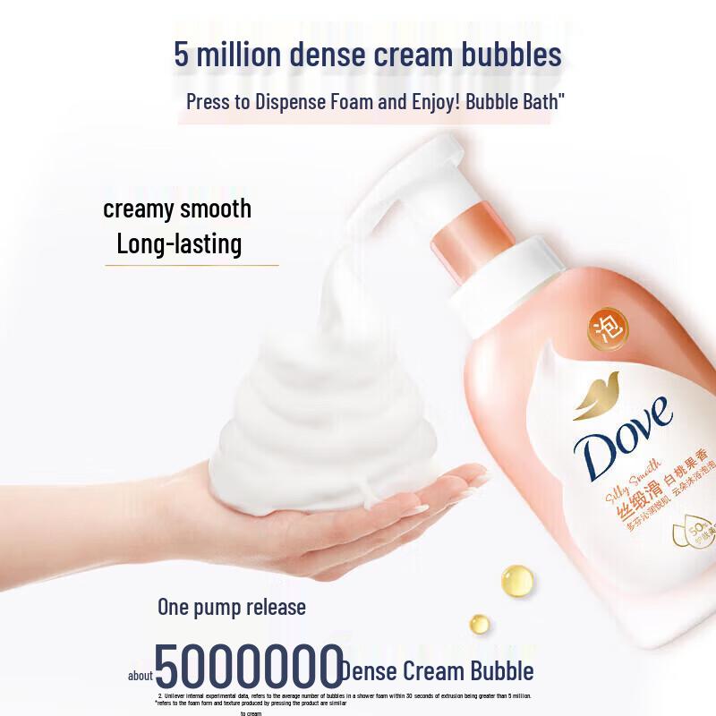 Dove White Peach Foaming Body Wash