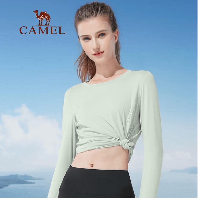 CAMEL Women s Long Sleeve Yoga & Fitness Top 2XL