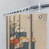 Cute Cat Shower Curtain For Bathroom Decor - Creative Illustration Of Lazy Cats On Sofa Waterproof Polyester Rustproof Hooks