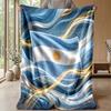 Argentina Football Printed Flannel Blanket Skin Friendly Warm Decorative Throw for Indoor Couch Bed Daily Use