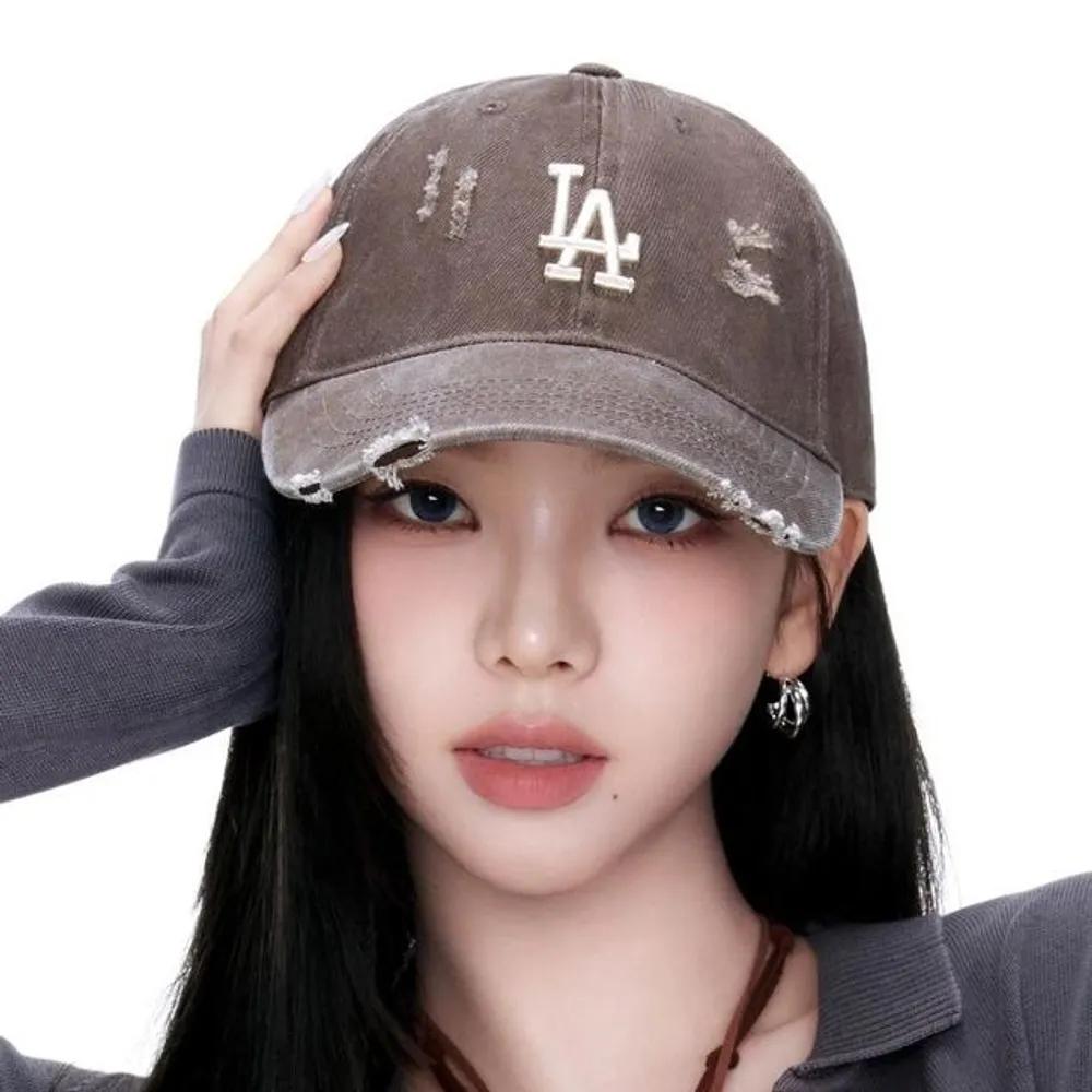 Unisex Damaged Washed Unstructured Ball Cap LA Dodgers (3ACPVV34N-07BRL) Light brown