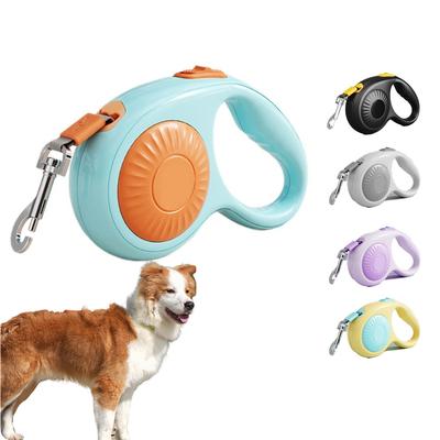 Automatisch einziehbare Haustierleine, 3 m reflektierend, langlebige Hunde- und Katzenleine mit bequemem Griff für kleine und mittelgroße Haustiere, Sicherheit im Freien