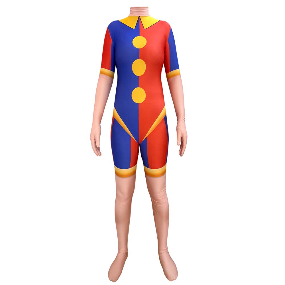 3D nyomtatott A Csodálatos Digitális Cirkusz Pomni Cosplay Body Felnőtt Halloween Karnevál Party Jelmez Overál Adult-XL(170-175) red