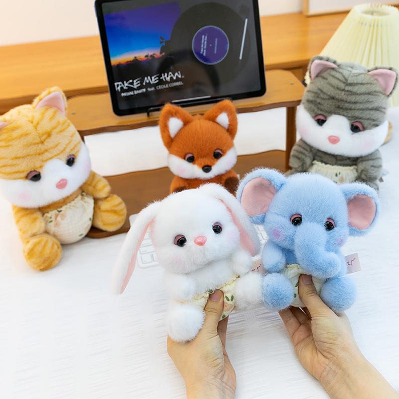 Cute Cat Plush Desk Ornament – Small Cloth Doll, Study Buddy, Birthday Gift