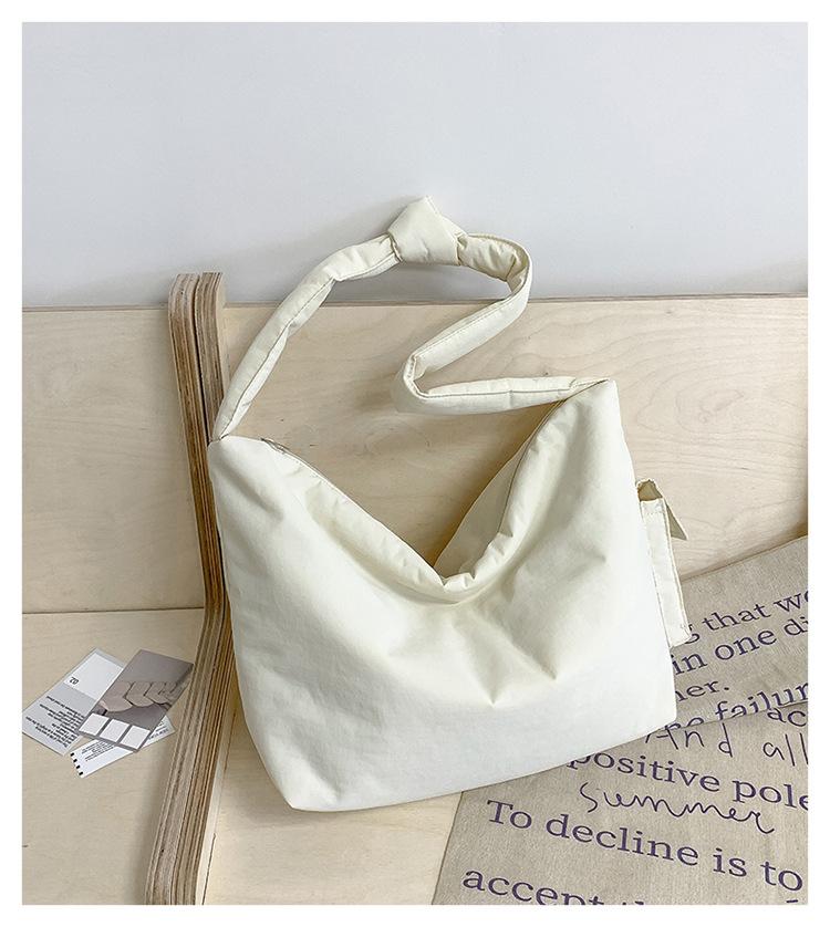 Korean Lazy Style Canvas Bag Women's New Casual Simple Versatile Large Capacity Shoulder Messenger Tote Bag