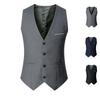 Men's Black Suit Vest Business Casual Sleeveless for Spring and