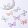 20PCS Rhinestone Mesh Butterfly Patches 3D Cloth Applique Gauze Butterfly Applique Handicraft