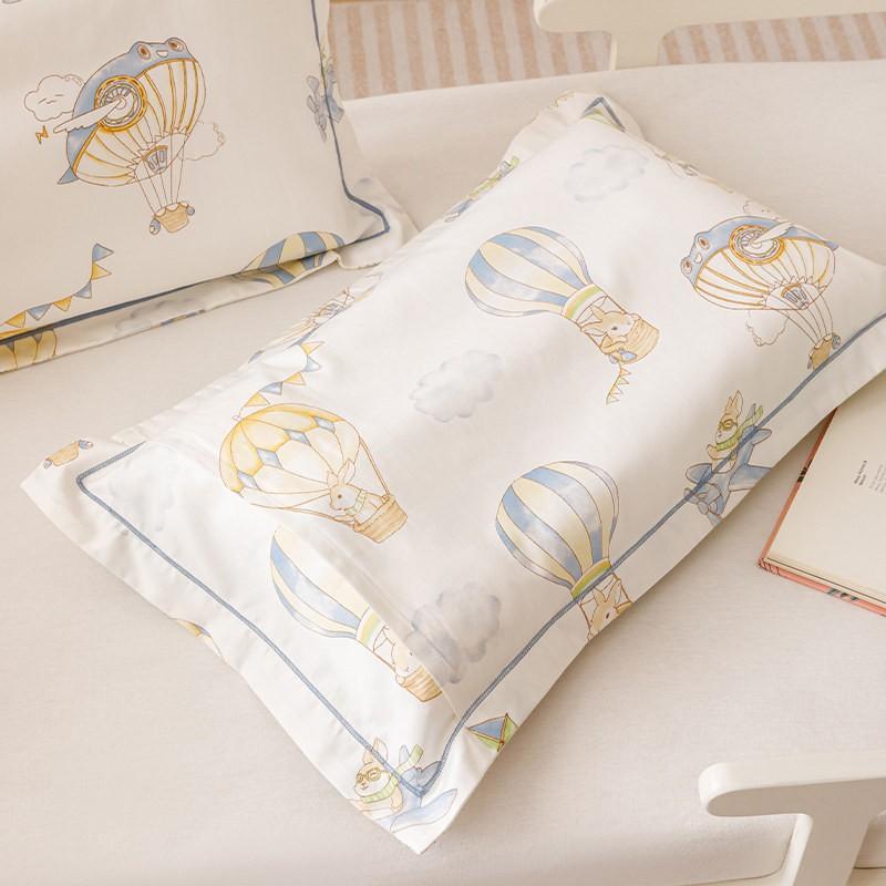 60s Long Staple Cotton Kids Pillowcase Toddler Bedding Set Cartoon Print 30x50cm 35x55cm Pure Pillow Cover