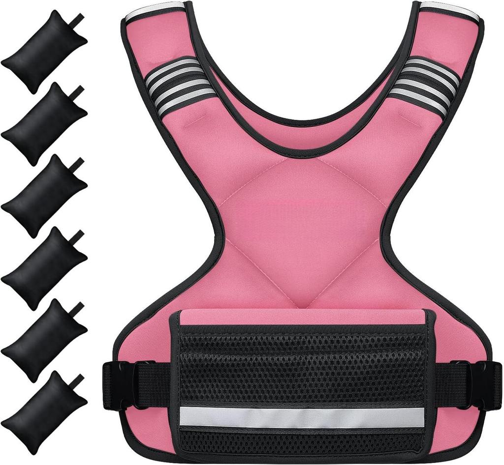 Adjustable Reflective Weighted Vest for Fitness Training