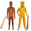 Costume Cartoon Tung Tung Tung Sahur per Bambini Tuta a Manica Lunga per Bambini Tuta da Palco Halloween Carnevale Set Tuta Maschera