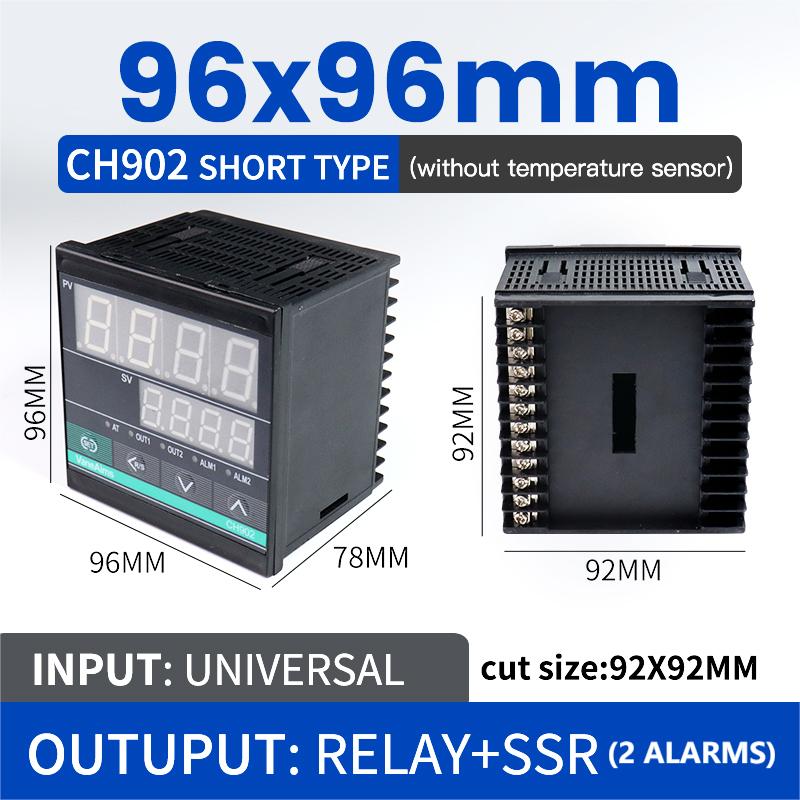 Cyfrowy regulator temperatury PID CH402 CH102 CH702 CH902 Przekaźnik/SSR Podwójne wyjście Termostat Termoregulator 85-265vac 0-400℃