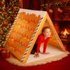 Children Play Tent Gingerbread Christmas Tent Festive Holiday Playhouse for Kids Indoor Lightweight Detachable Xmas Party Decor