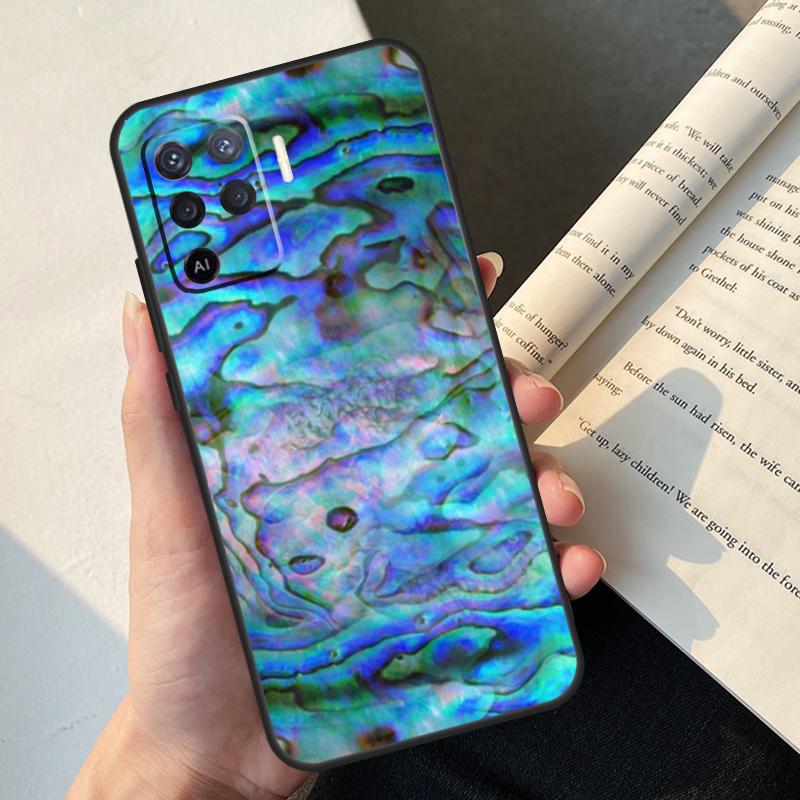 Paua Abalone Shell Case For Oppo A5 Pro A15 A16 A17 A57 A77 A94 A74 A54 A76 A96 A40 A60 A80 A18 A38 A58 A78 A98