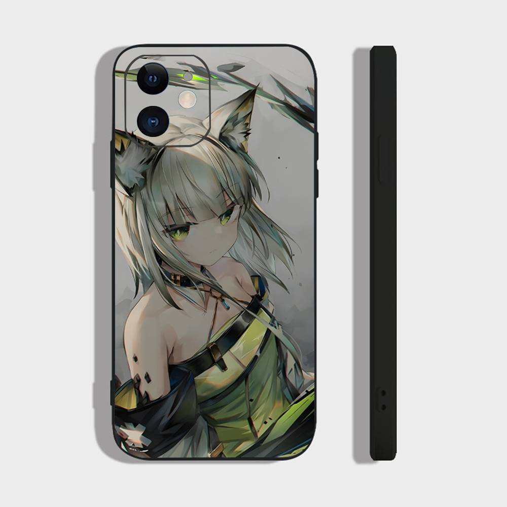 Kal'tsit Animated Game A-Arknights Phone Case For IPhone 17 Air 16 15 14 13 Pro Max 11 12 Black Silicone Cover