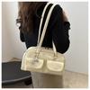 Trendy Womens Box Shaped Handbag With Polyester Interior For Casual Outings