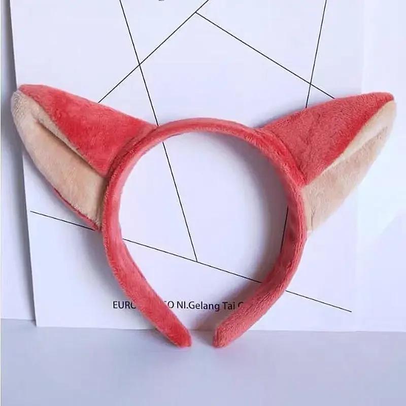 Cute Cartoon Rabbit Ear Children's Headband with Fox Ear Children's Performance Hair Clip Exquisite Girl New Plush Jewelry
