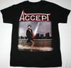 T-shirt Coton Noir Musique Accept Unisex