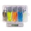Soft Fishing Lures Kit Silicone Lure Set Artificial Bait Worm with Crank Jig Head Hook HOOK 45pcs/34pcs/65pcs