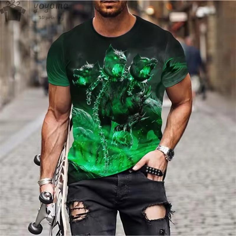 Θηρίο Άγριο Λιοντάρι Εκτύπωση 3d T-Shirt Ανδρικά Κοντομάνικα Τοπ Υπερμεγέθη T-shirt Ανδρικό Σχέδιο Ρούχα Τοπ