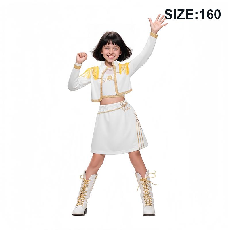 K-Pop Hunter Cossplay Girls Costume Pop Singer Halloween Costume Kids Dress Up Stage Suit