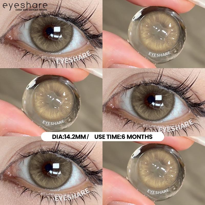 EYESHARE New FLORENCE Series Contact Lenses for Eyes Natural Korean Softlens 14.5mm Brown Eye Lens Gray Pupils Cosmetics