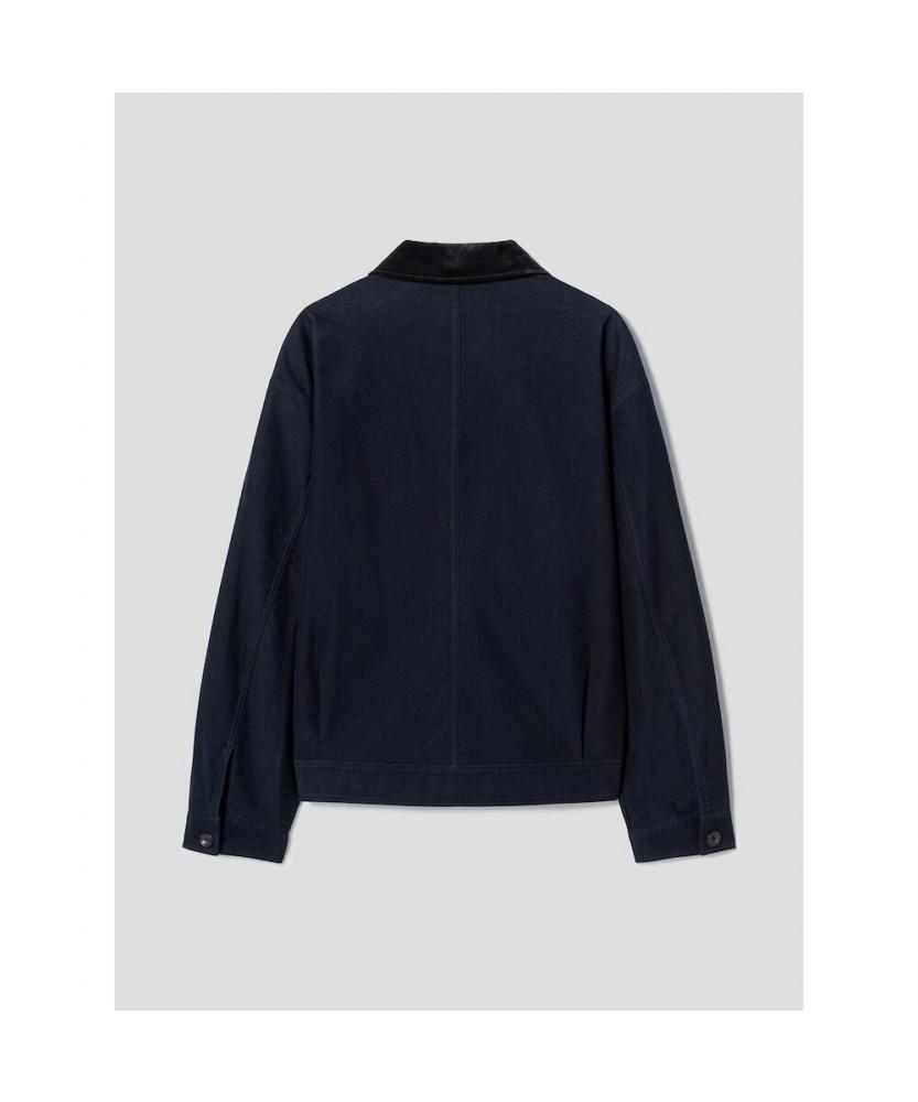Shift.G Brushed Cotton Trucker Jacket Navy