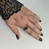 Silver Ring with Nano Emerald, Item Weight 2.45 G (2197393)