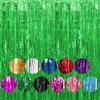 1pcs Set 6.5ft Gold Aluminium Foil Streamers Decorations For Birthday Party Tinsel Curtain Backdrop Fringe Curtain