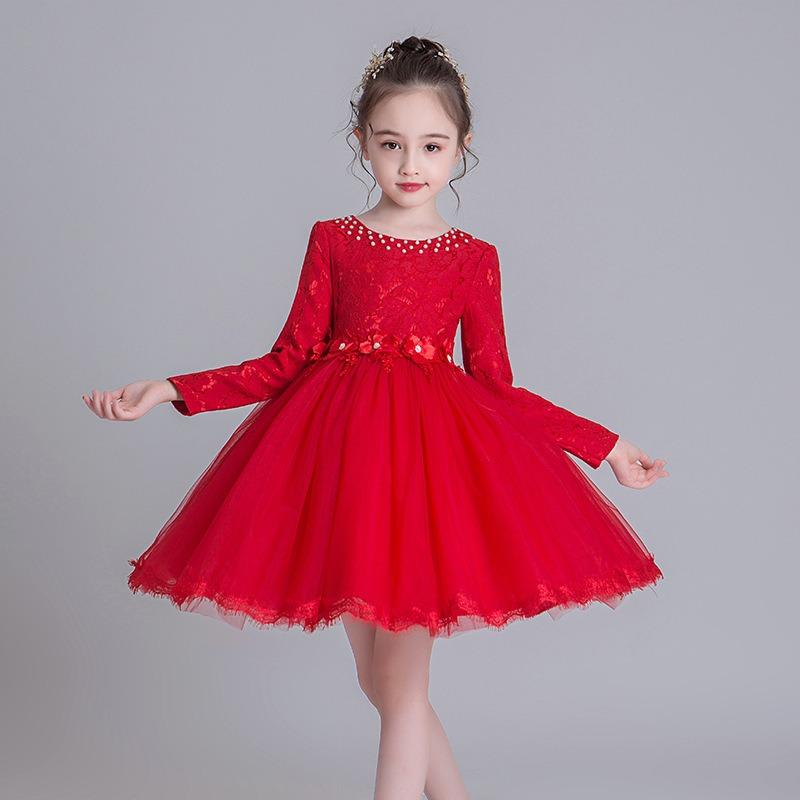 Girls Princess Tulle Formal Party Dress For Big And Little Kids Children