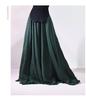 Mori Girl Cotton Linen A-Line Skirt: Elastic Waist, Long Solid Color, National Style Swing