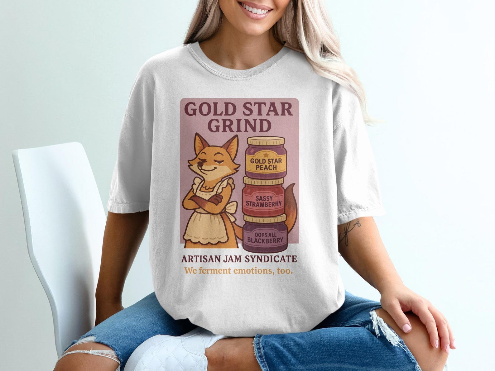 Artisan Jam Grind T-Shirt, Fox Tee, Retro Game Shirt, Cozy Gaming Tee, Video Game Shirt, Gamer Gift, Funny Shirt, Indie Game Shirt 4XL