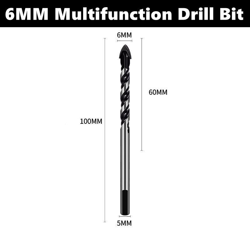 3-12mm Multifunctional Triangle Drill Bit Diamond Drill Set Ceramic Tile Concrete Brick Wood Glass Punching Hole Saw Metal Drill