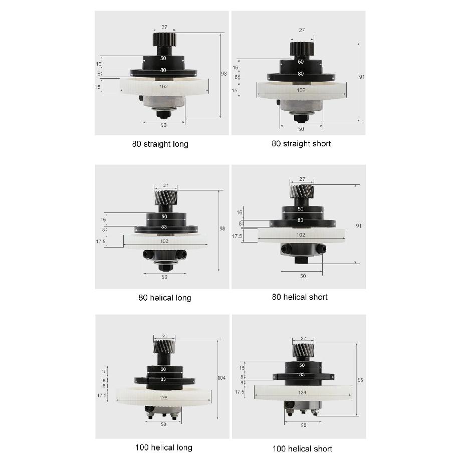 CNC Machine Tool Nylon Eccentric 80 Teeth 100 Teeth Gear Nylon Wheel Straight Tooth Eccentric Rack Tooth Shaft Synchronous Wheel