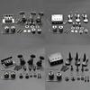 Practical 3 Strings Guitar Bridge Set Guitar Saddle Bridge with Screw Control Knob Wrench Guitar Replacement Accessories