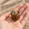 Wooden Cat Figurine Smooth Collectible Cute for Desk, Display
