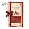 Decorative Acrylic 24-Day Countdown Bird Christmas Pendants Red Calendar, 2D Ornaments Holiday Tree Decorations