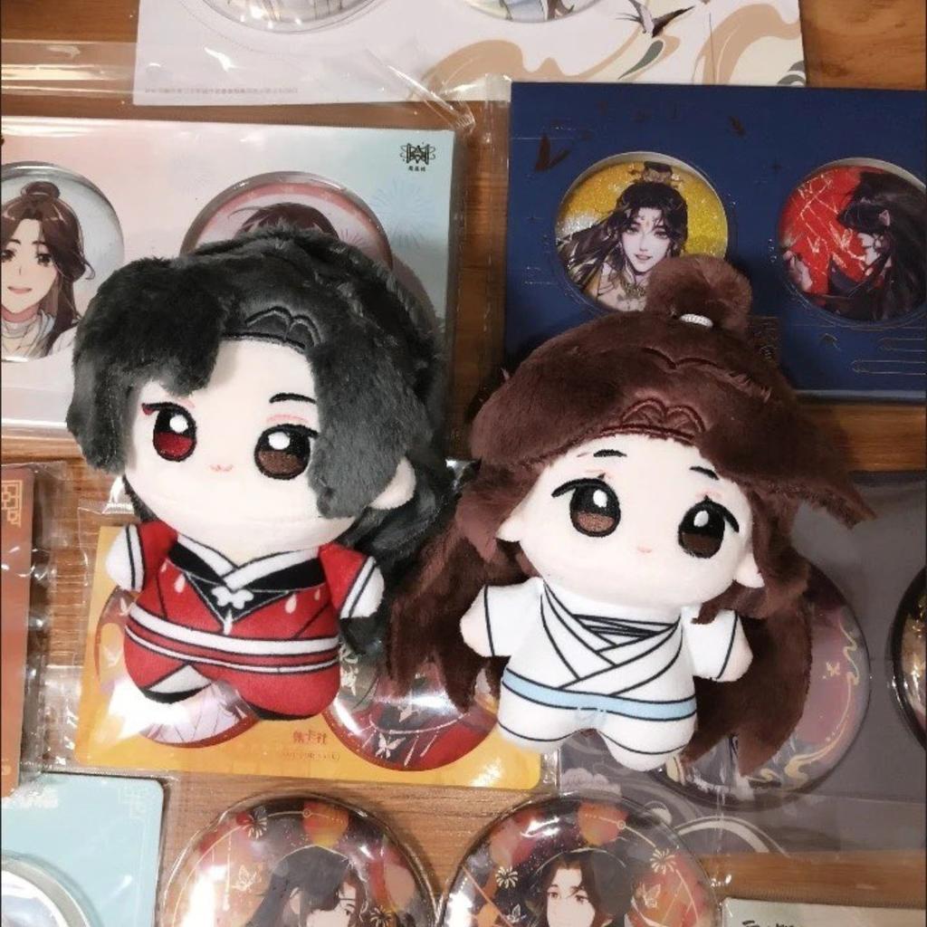 10Cm La Benedizione del Dio Ufficiale del Cielo Bambole di Peluche Ciondolo Regali di Festa Xie Lian San Lang Giocattoli Riempiti per Zaino Collezionisti dei Fan