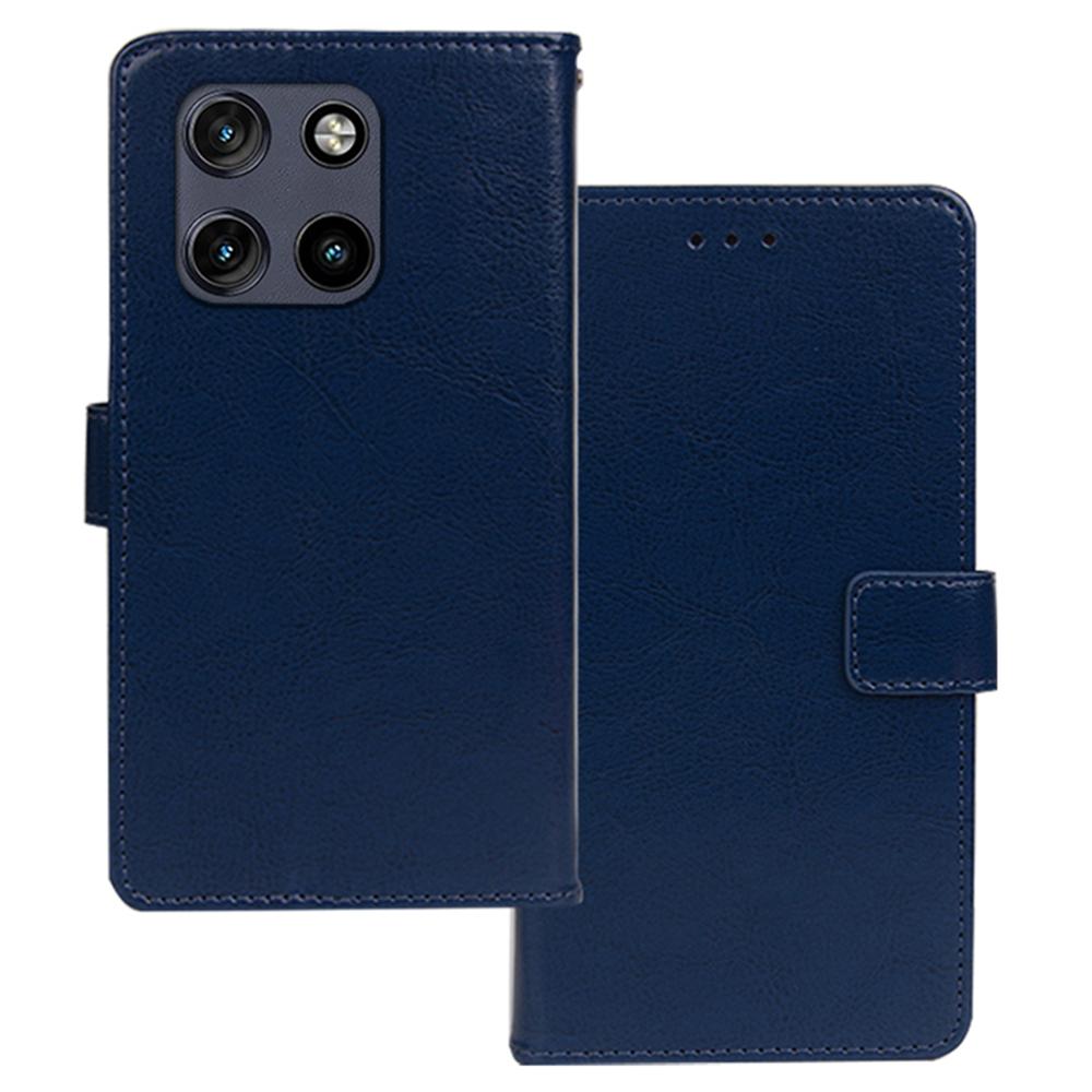 IDEWEI For Motorola Moto G Stylus 5G (2025) Case Wallet Leather Phone Cover Crazy Horse Texture