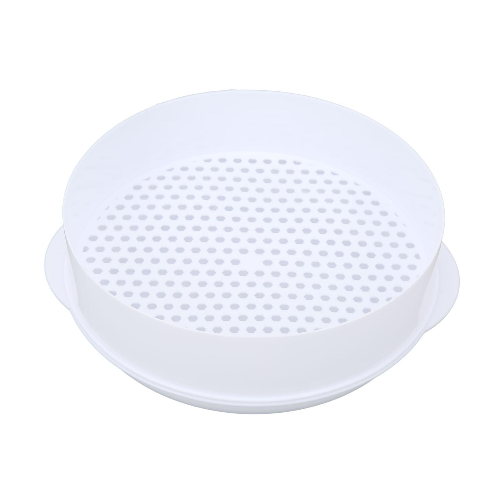 Vaporiera per Microonde con Coperchio Trasparente Resistente alla Deformazione, Vaporiera Riscaldabile con Manico per Cucina Domestica Medium double layer (plastic packaging)