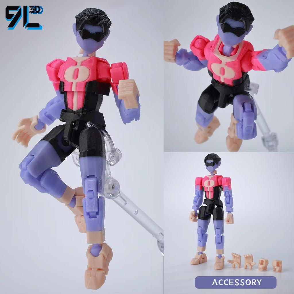 9L3D Printed MultiJointed Action Figure BATTLE BEAST Invincible DUMMY13 LUCKY13 Titan13 American Comics Action Figure Model Toy