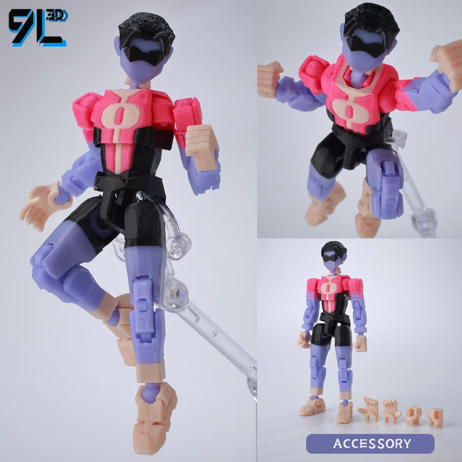 9L3D Printed Invincible Boy Lucky Dummy13 Conquer Invincible Mark Superheroes Anime Toy Action Figures Mannequin Model Ornaments