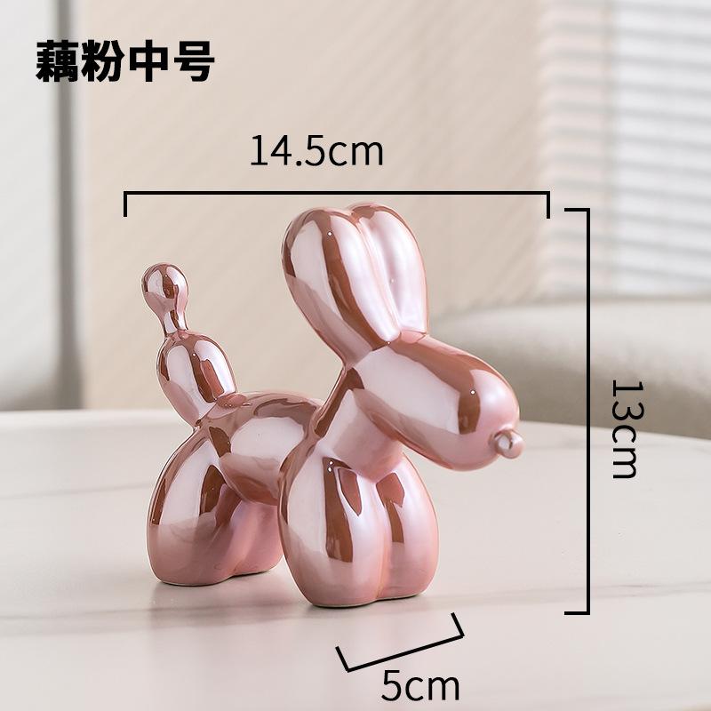 European Ceramic Gold-plated Balloon Dog Decoration Home Decoration Living Room Decoration Creative Animal Desktop Decoration