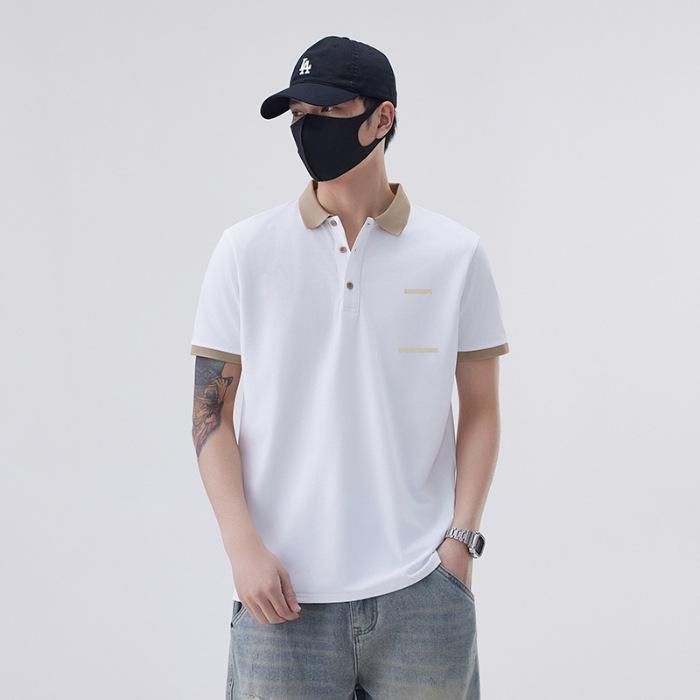 Latest Summer T-shirt Relaxed Fit Lapel Short-sleeved POLO Top T-shirt