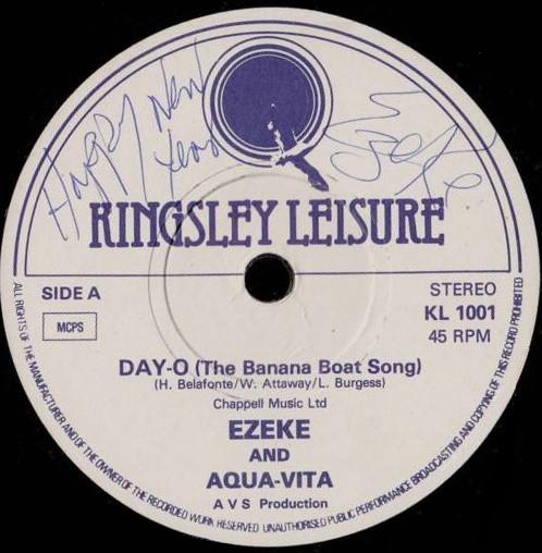 

7inch Record EZEKE AQUAVITA Dayo The Banana Boat Song KL1001 KINGLSEY LEISU UK Reggae Ska Dub Used