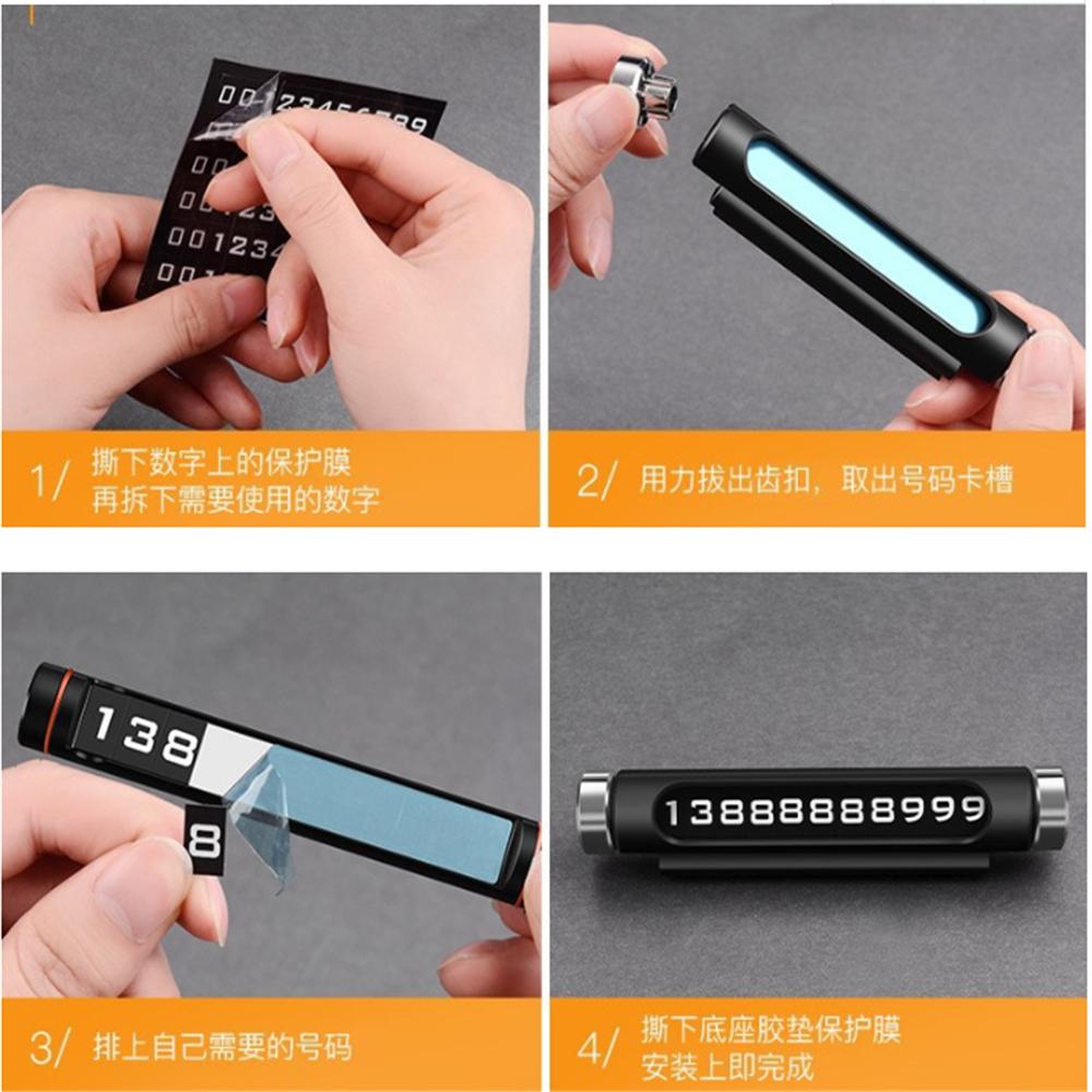 Temporary Car Parking Number Card for Jeep Cherokee 5 KL KK Commander Grand Cherokee 4 WK2 Car Accessories
