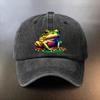 A Cute Frogprint Washed Hat a Sunshading Baseball Cap for Daily Outings a Musthave Fashionable Couples Hat a Versatile Vi
