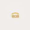 Ring Full Diamond Mom Ring Zircon Letter Ring Mom Mother'S Day Gift Jewelry Female