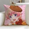 anime Witch Watch2 Cushion Cover Soft  EasyWash Pillow Case  Versatile for Couch Bed Travel and Office