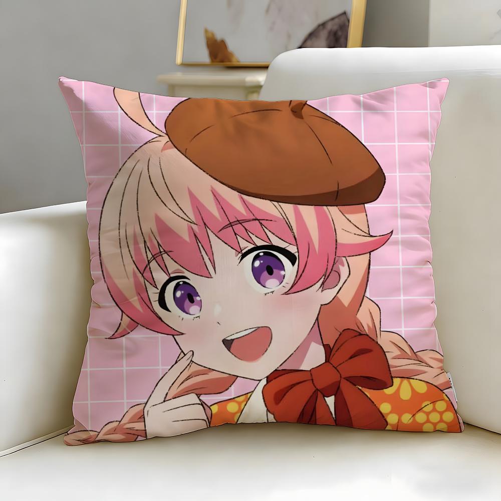 anime Witch Watch2 Cushion Cover Soft  EasyWash Pillow Case  Versatile for Couch Bed Travel and Office