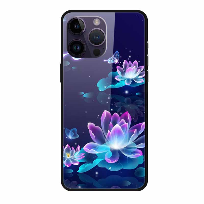 Glass Back Cover For iphone 16 Pro Max Phone Case Soft Bumper Hard Tempered Glass Case For iphone 15 Pro Max Case Funda Shell